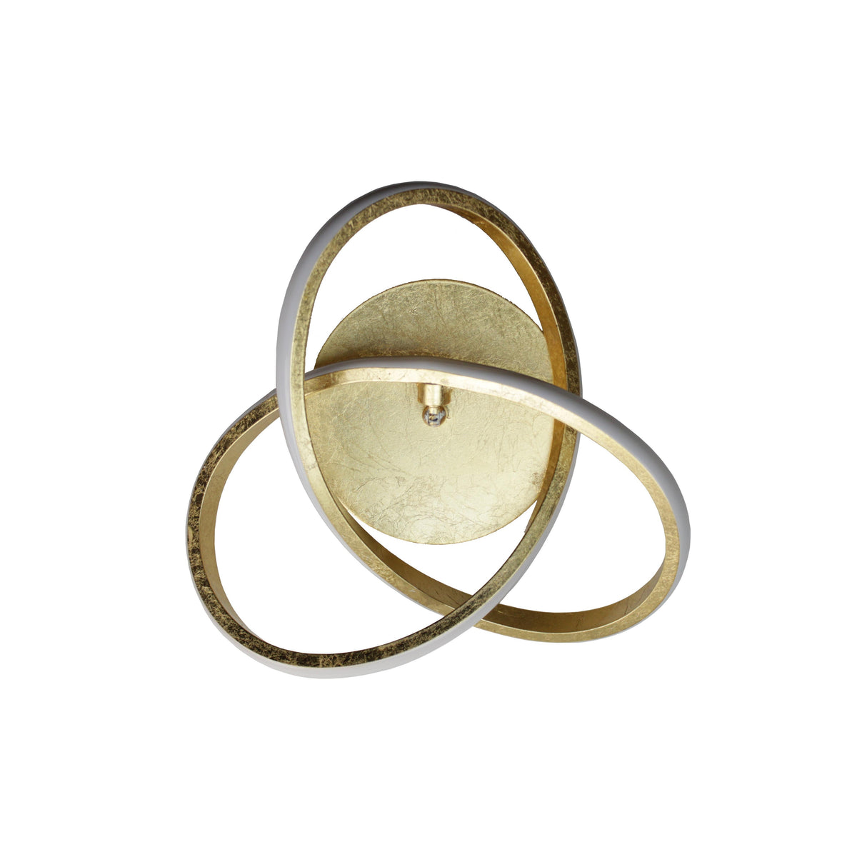 EQ Light Circular Knot 11" Golden Leaf LED Wall Sconce With Acrylic Diffuser