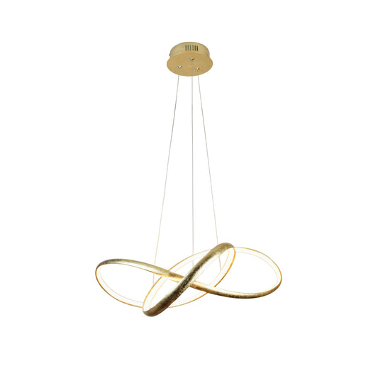 EQ Light Circular Knot 23" Golden Leaf 36-Watt Pendant Light