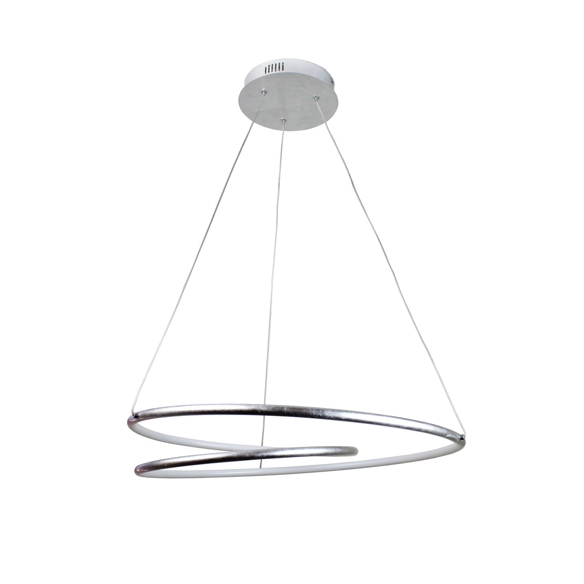 EQ Light Circular Knot 23" Silver 32-Watt Pendant Light