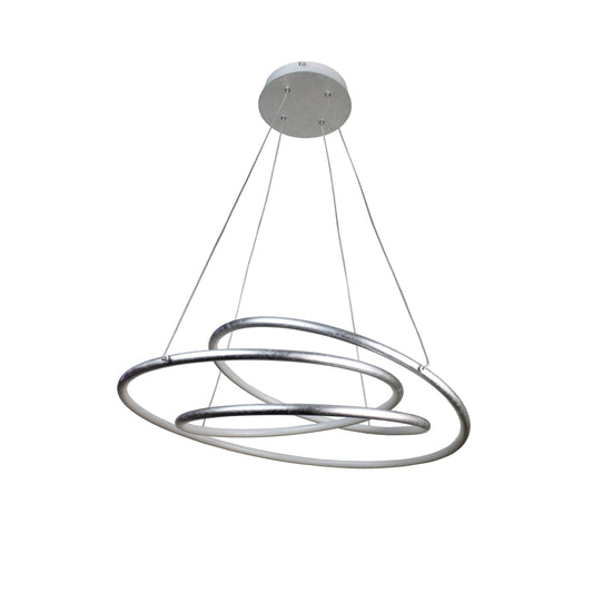 EQ Light Circular Knot 24" Silver 52-Watt Pendant Light
