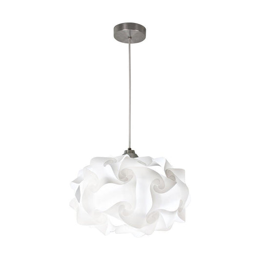 EQ Light Cloud Globe 15" Medium White Pendant Light With Polypropylene Shade