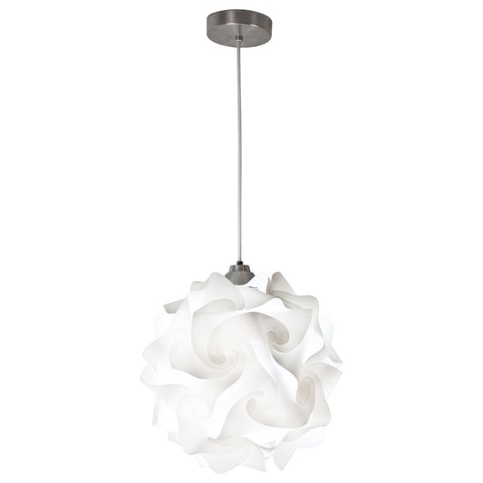 EQ Light Hado 13" White Modern Globe Medium Pendant Light
