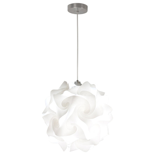 EQ Light Hado 15" White Modern Globe Large Pendant Light