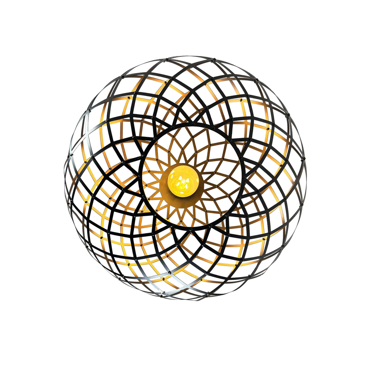 EQ Light Ikal 21" Black Oval Pendant