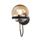EQ Light Industrial 11" Black Globe Wall Sconce
