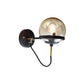 EQ Light Industrial 11" Black Globe Wall Sconce