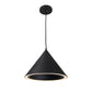 EQ Light Itayetzi 12" Black Cone LED Pendant Light