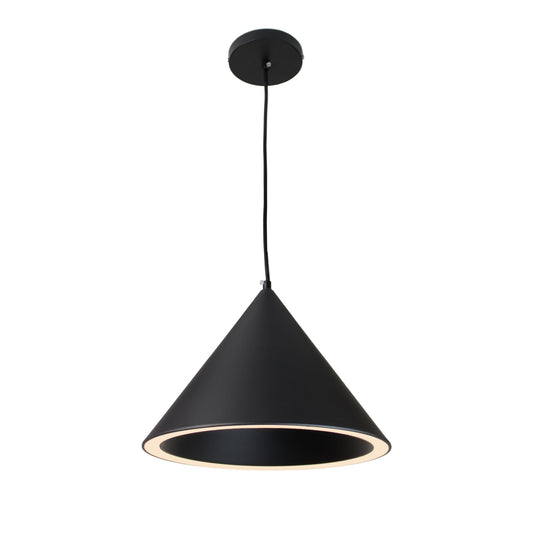 EQ Light Itayetzi 12" Black Cone LED Pendant Light