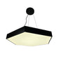 EQ Light Itze 31" Black 76-Watt Integrated LED Hexagonal Pendant