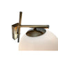 EQ Light Kinich 11" Satin Brass Wall Sconce With White Globe Shade