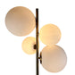 EQ Light Kinich 42" Satin Brass 4-Light Floor Lamp With White Globe Shade