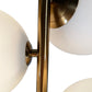 EQ Light Kinich 42" Satin Brass 4-Light Floor Lamp With White Globe Shade