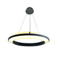 EQ Light Litza 26" Black Integrated LED Circular Pendant