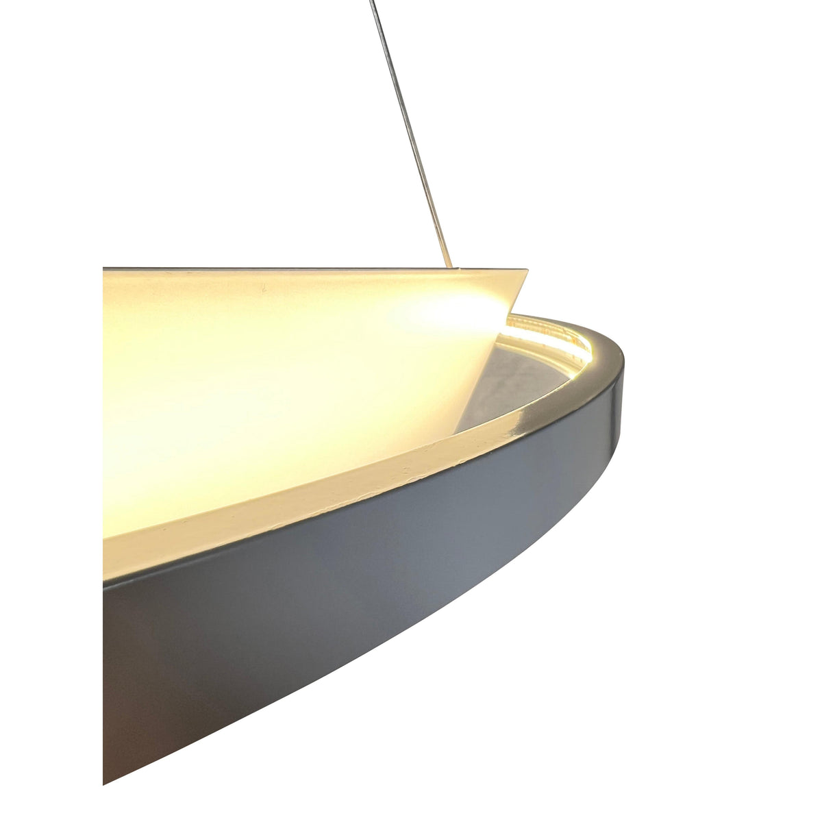 EQ Light Litza 26" Black Integrated LED Circular Pendant