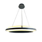 EQ Light Litza 26" Black Integrated LED Circular Pendant