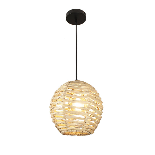 EQ Light Luisa 11" Beige Globe Pendant Light