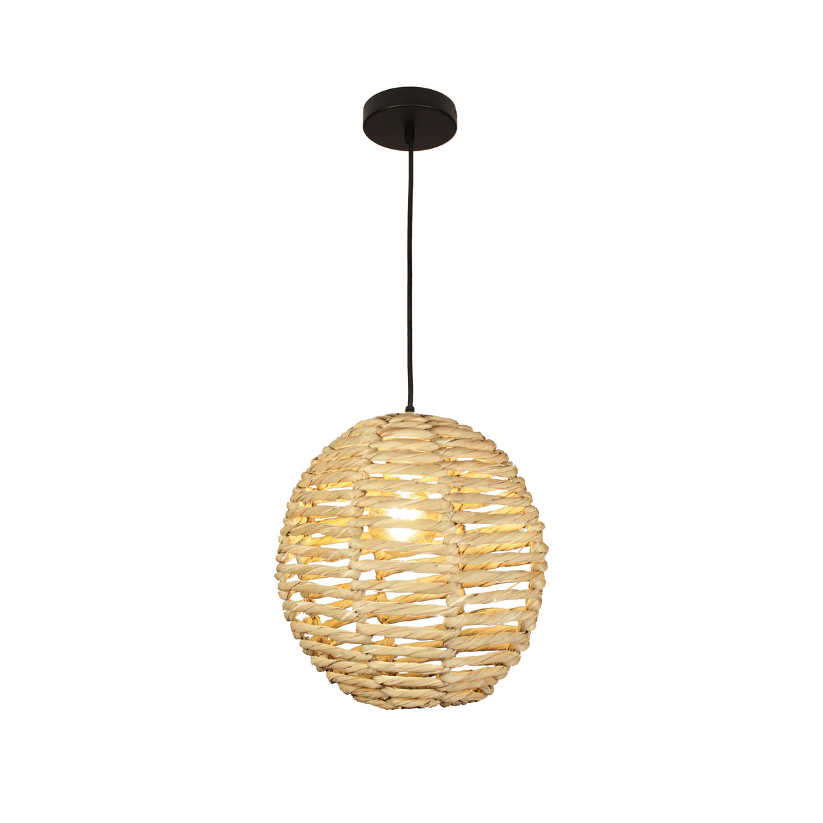 EQ Light Luisa 13" Beige Globe Pendant Light