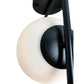 EQ Light Mid Century 11" Black Wall Sconce With White Globe Shade