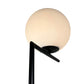 EQ Light Mid Century 57" Black Floor Lamp With White Globe Glass Shade