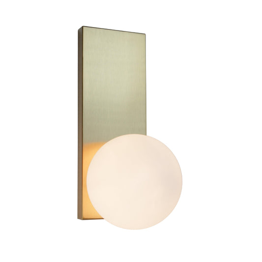 EQ Light Mid Century 7" Satin Brass Mini Globe Wall Sconce