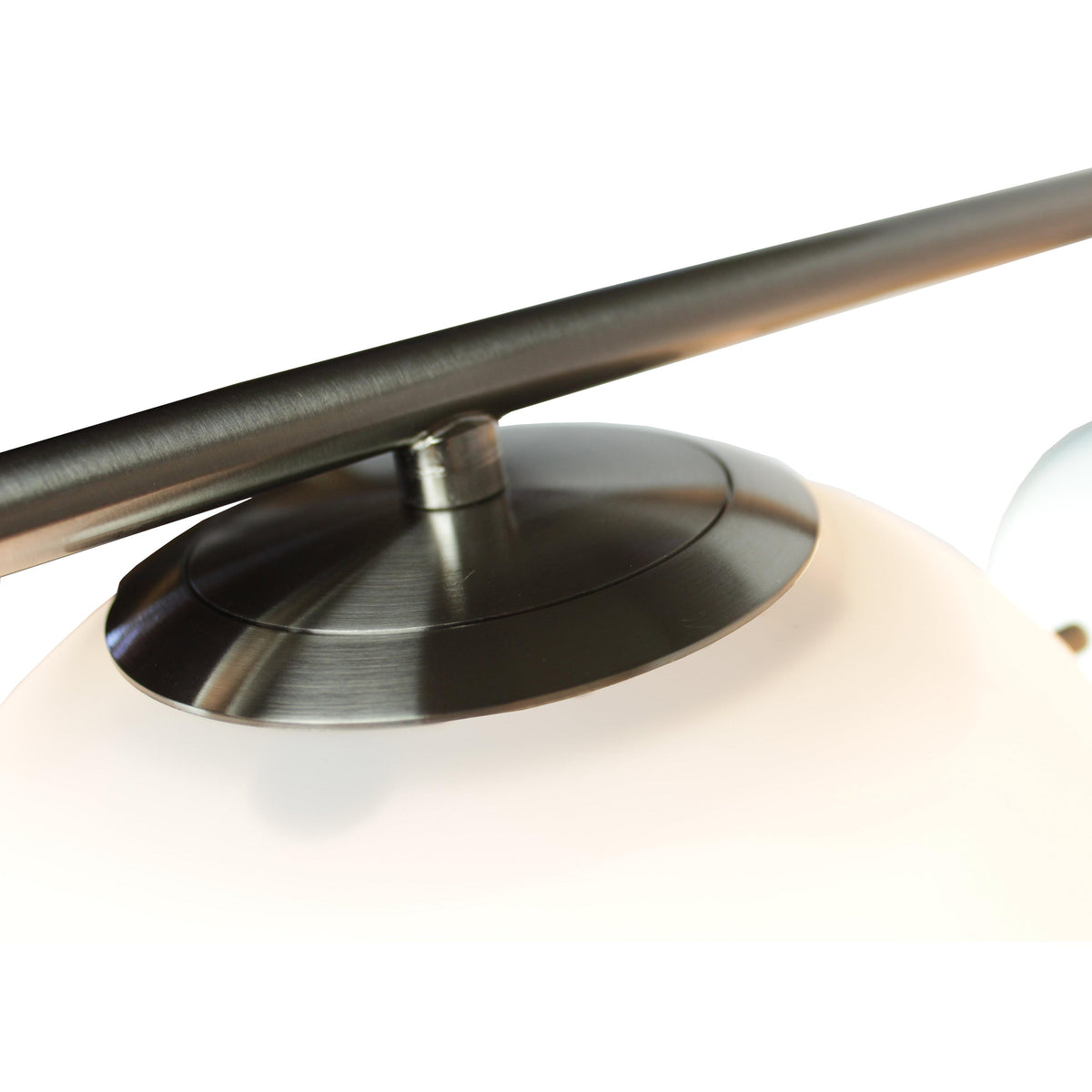 EQ Light Modern 8" Satin Brass Globe Armed Wall Sconce