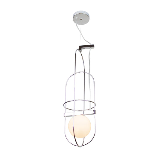 EQ Light Nicancil 8" Chrome Mid Century Pendant Light
