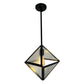 EQ Light Nicteel 15" Black Geometric Pendant