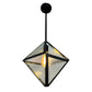 EQ Light Nicteel 15" Black Geometric Pendant