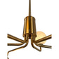 EQ Light Ootzil 14" Satin Brass 6-Light Chandelier With White Glass Globes