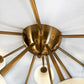 EQ Light Ootzil 19" Satin Brass 12-Light Semi Flush Mount With White Glass Globes