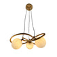 EQ Light Xaman 23" Satin Brass 3-Light Geometric Chandelier