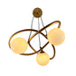 EQ Light Xaman 23" Satin Brass 3-Light Geometric Chandelier