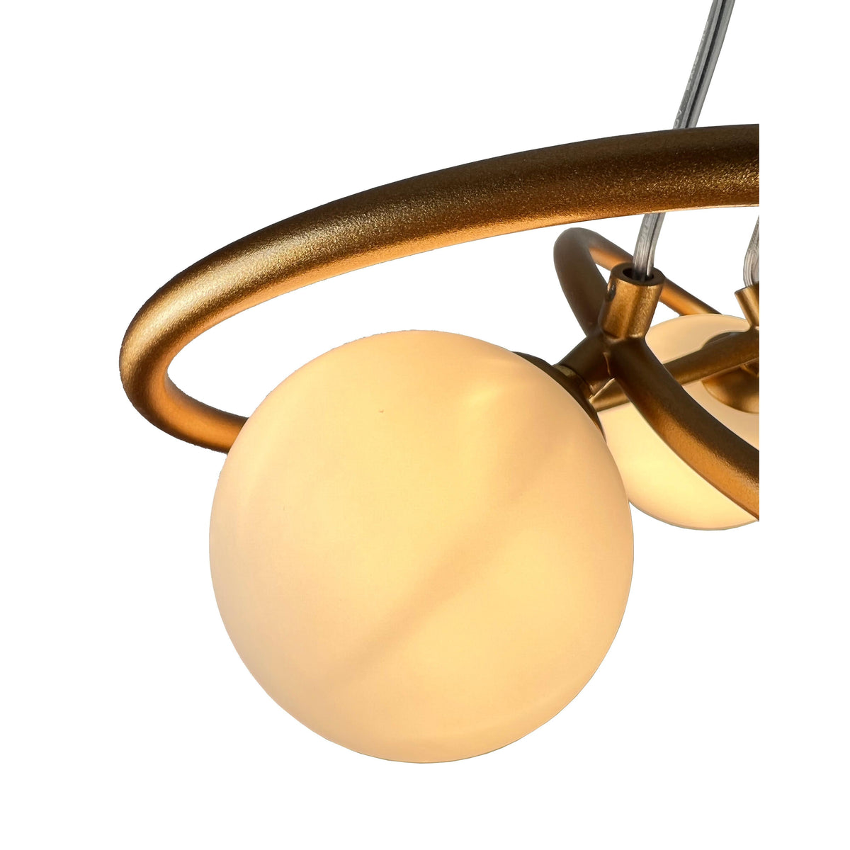 EQ Light Xaman 23" Satin Brass 3-Light Geometric Chandelier