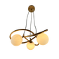 EQ Light Xaman 23" Satin Brass 3-Light Geometric Chandelier