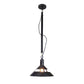 EQ Light Yalit 12" Black Cone Pendant Light