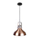 EQ Light Yatzil 12" Bronze Bell Pendant Light With Chrome Elements