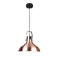EQ Light Yatzil 12" Bronze Bell Pendant Light With Chrome Elements