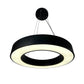 EQ Light Yatziri Bold 27" Black 48-Watt Integrated LED Circular Pendant