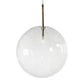 EQ Light Yumil 11" Satin Brass Pendant Light With Clear Globe Glass Shade