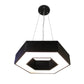 EQ Light Zazil 16" Black Hexagonal Pendant Light