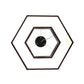 EQ Light Zazil 16" Black Hexagonal Pendant Light