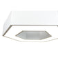 EQ Light Zazil 16" White Hexagonal Pendant Light
