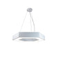 EQ Light Zazil 24" White Hexagonal Pendant Light