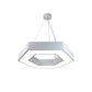 EQ Light Zazil 24" White Hexagonal Pendant Light