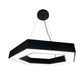 EQ Light Zazil 31" Black 66-Watt Integrated LED Hexagonal Pendant
