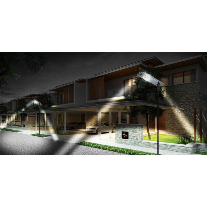 Eleding 59" x 13" x 2" Advanced Solar Hybrid Microgrid LED Street Light Series