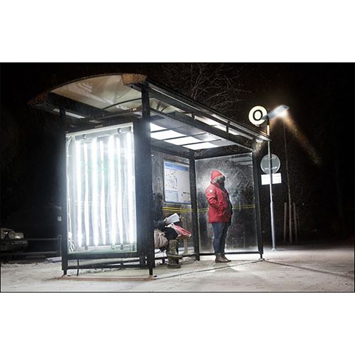 Eleding 59" x 13" x 2" Advanced Solar Hybrid Microgrid LED Street Light Series