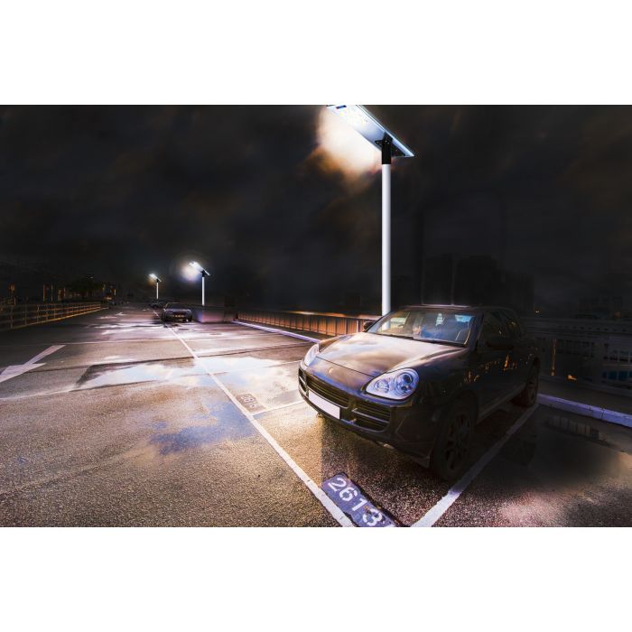 Eleding 59" x 13" x 2" Advanced Solar Hybrid Microgrid LED Street Light Series