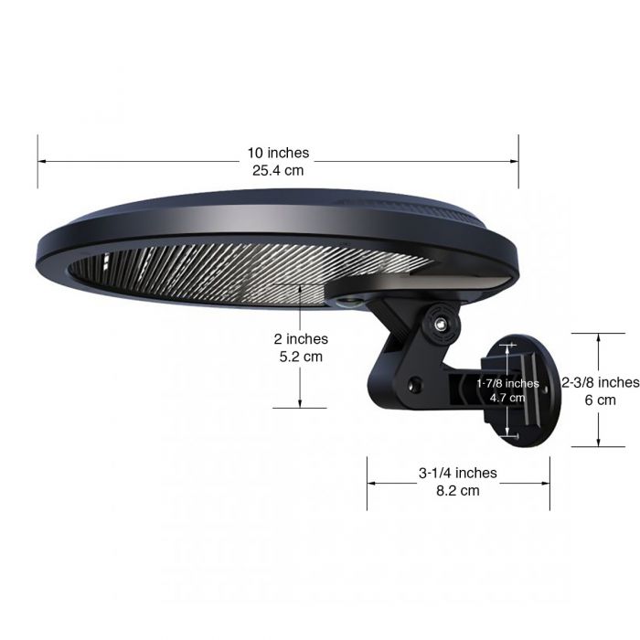 Eleding Solar Powered Integrated LED Mini UFO Flood Light, Epir Motion Activation With Dusk to Dawn All Night Illumination