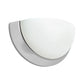 Euri Lighting 11" Dimmable Brushed Nickel Bezel Housing Wall Sconce With Acid Etched Glass Lens